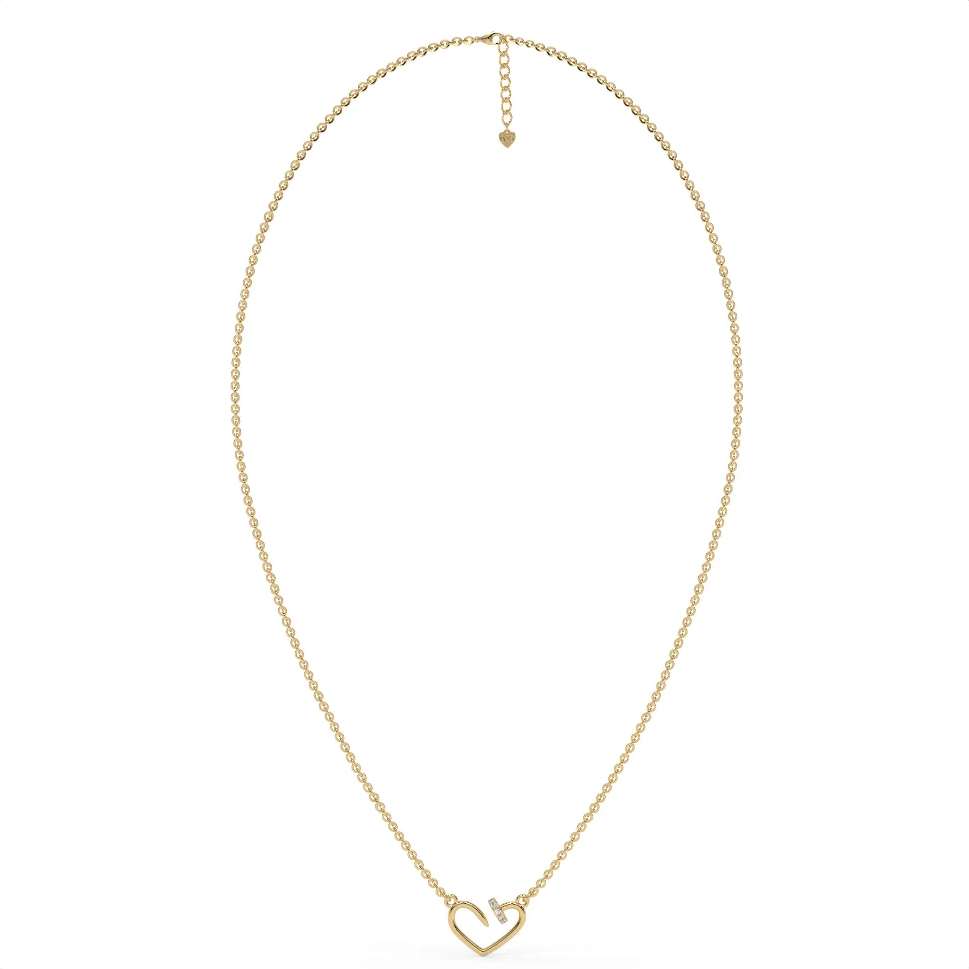 The Cupid Nail Chain Pendant Gold