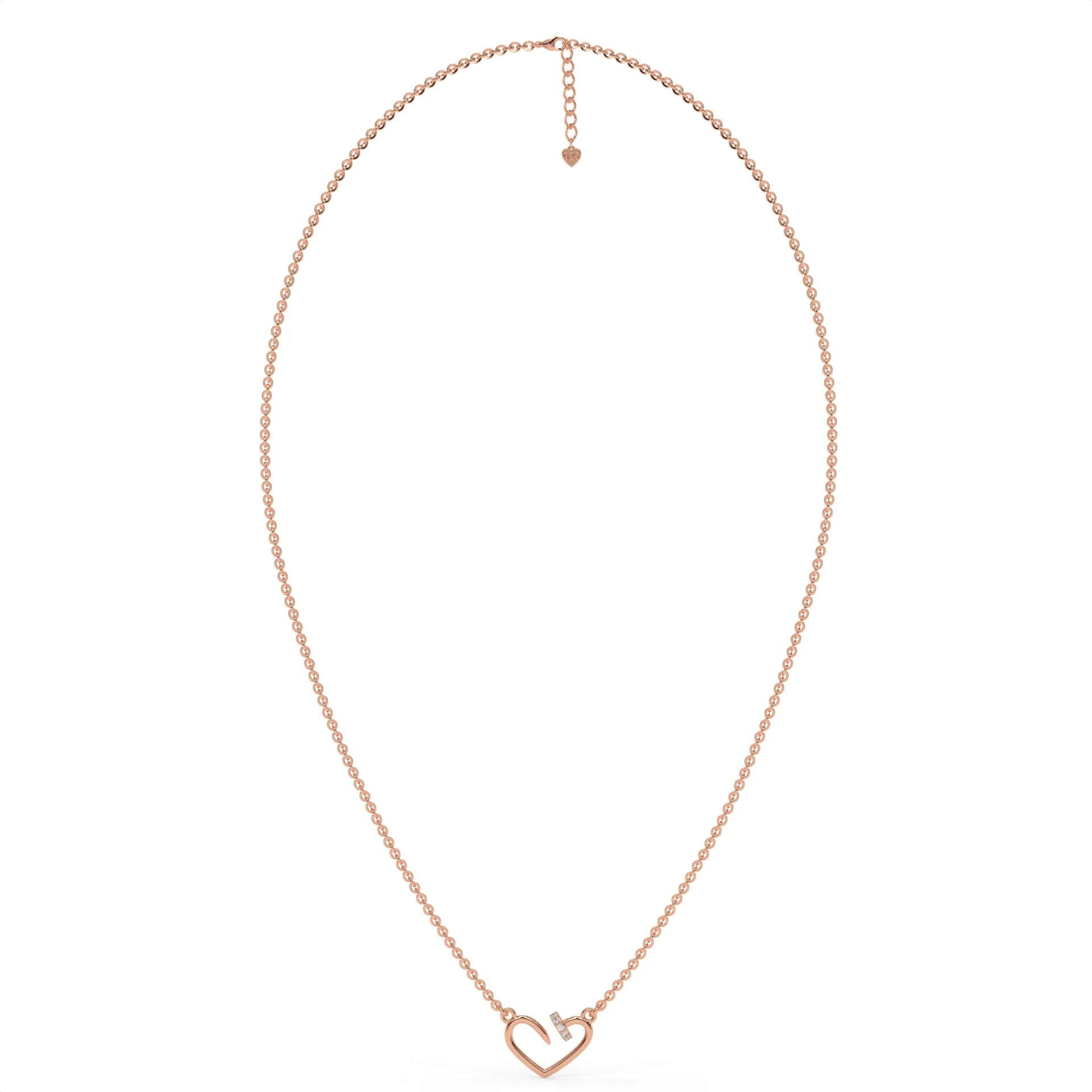 The Cupid Nail Chain Pendant Rose Gold