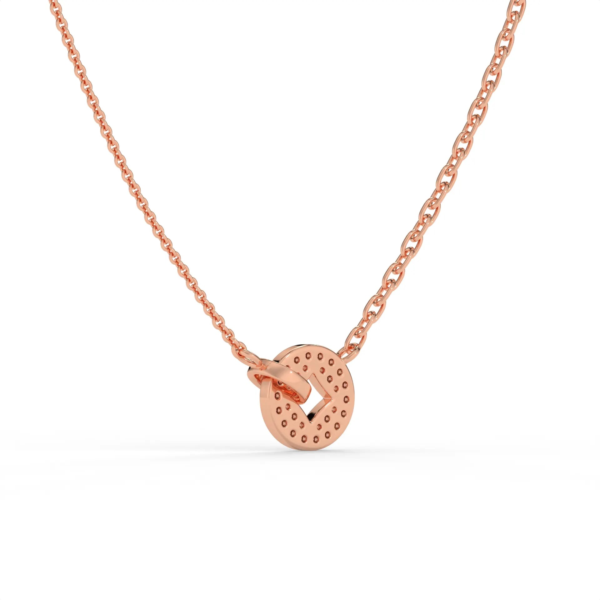 The Lucky Halo Chain Pendant Rose Gold
