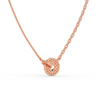 The Lucky Halo Chain Pendant Rose Gold