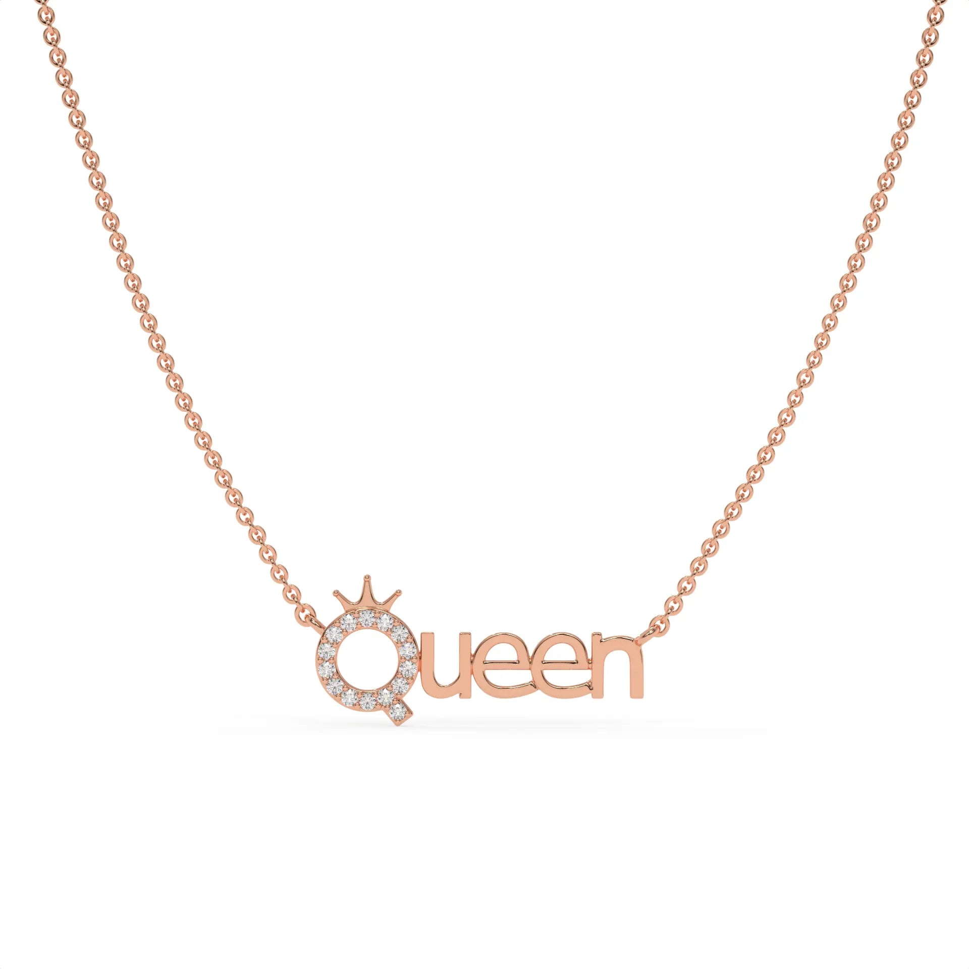 The Queen Chain Pendant Rose Gold