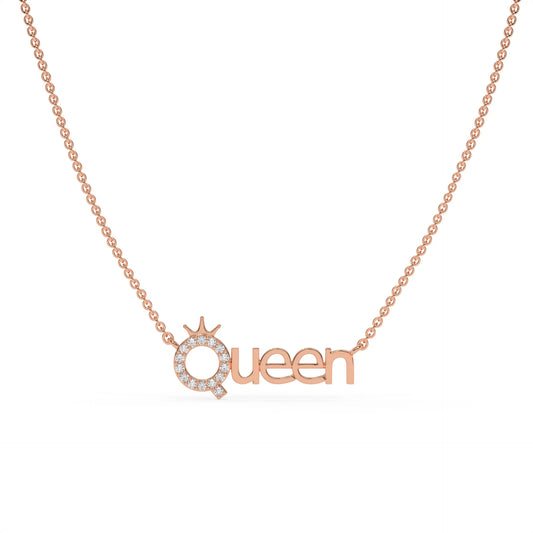 The Queen Pendant & Earring Set Rose Gold