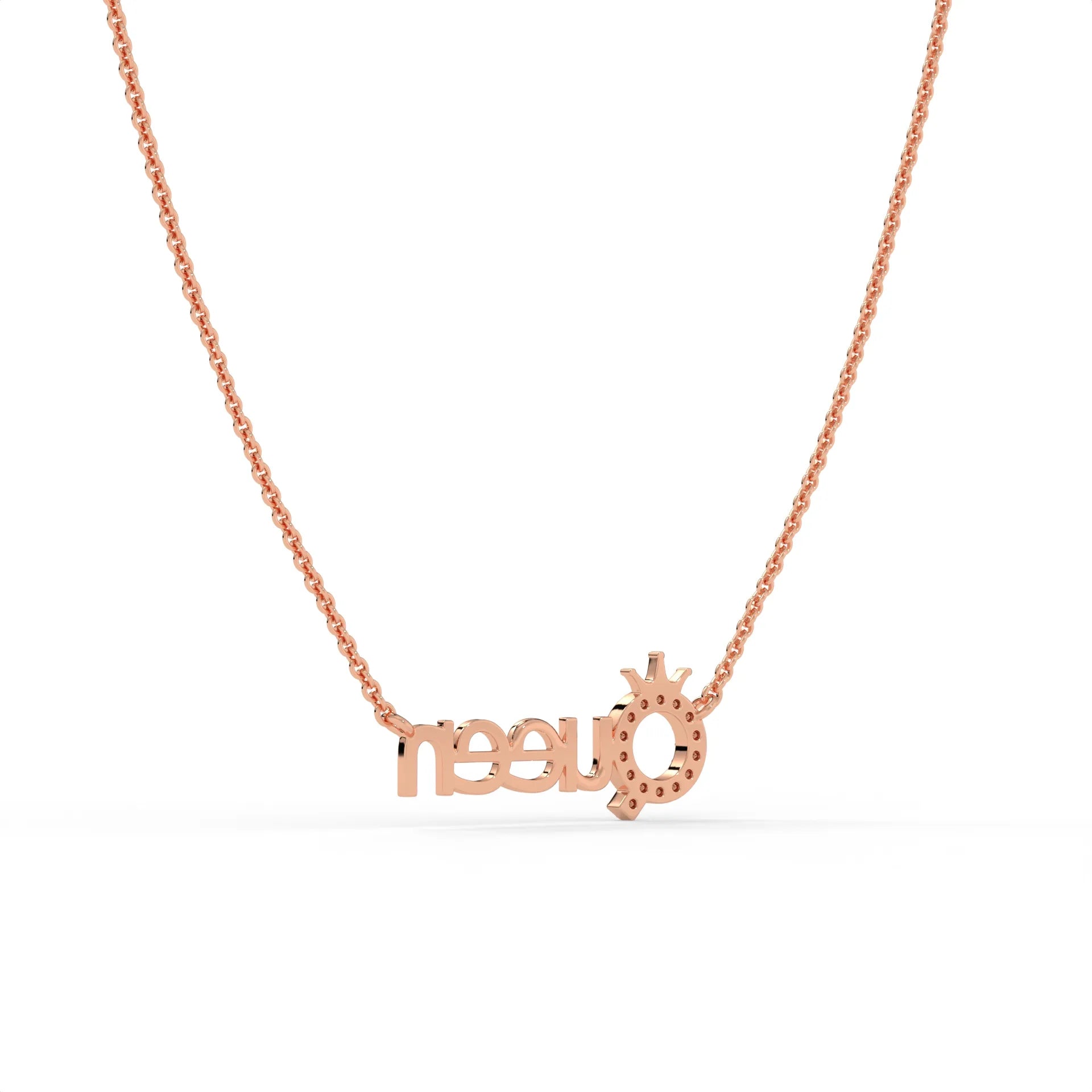The Queen Chain Pendant Rose Gold