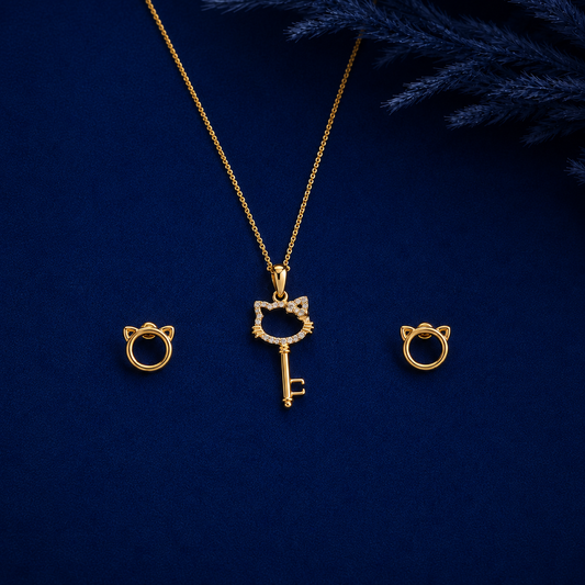 The Secret Key Pendant & Earring Set