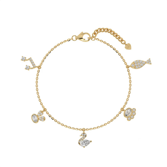 Tiny Treasures Charm Bracelet Gold