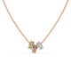 Trinity Rings Chain Pendant Rose Gold