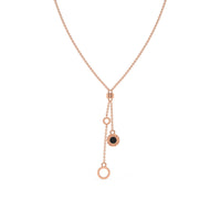 Yin & Yang Chain Necklace Rose Gold