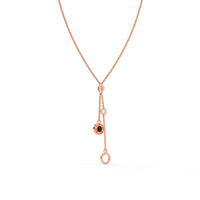 Yin & Yang Chain Necklace Rose Gold